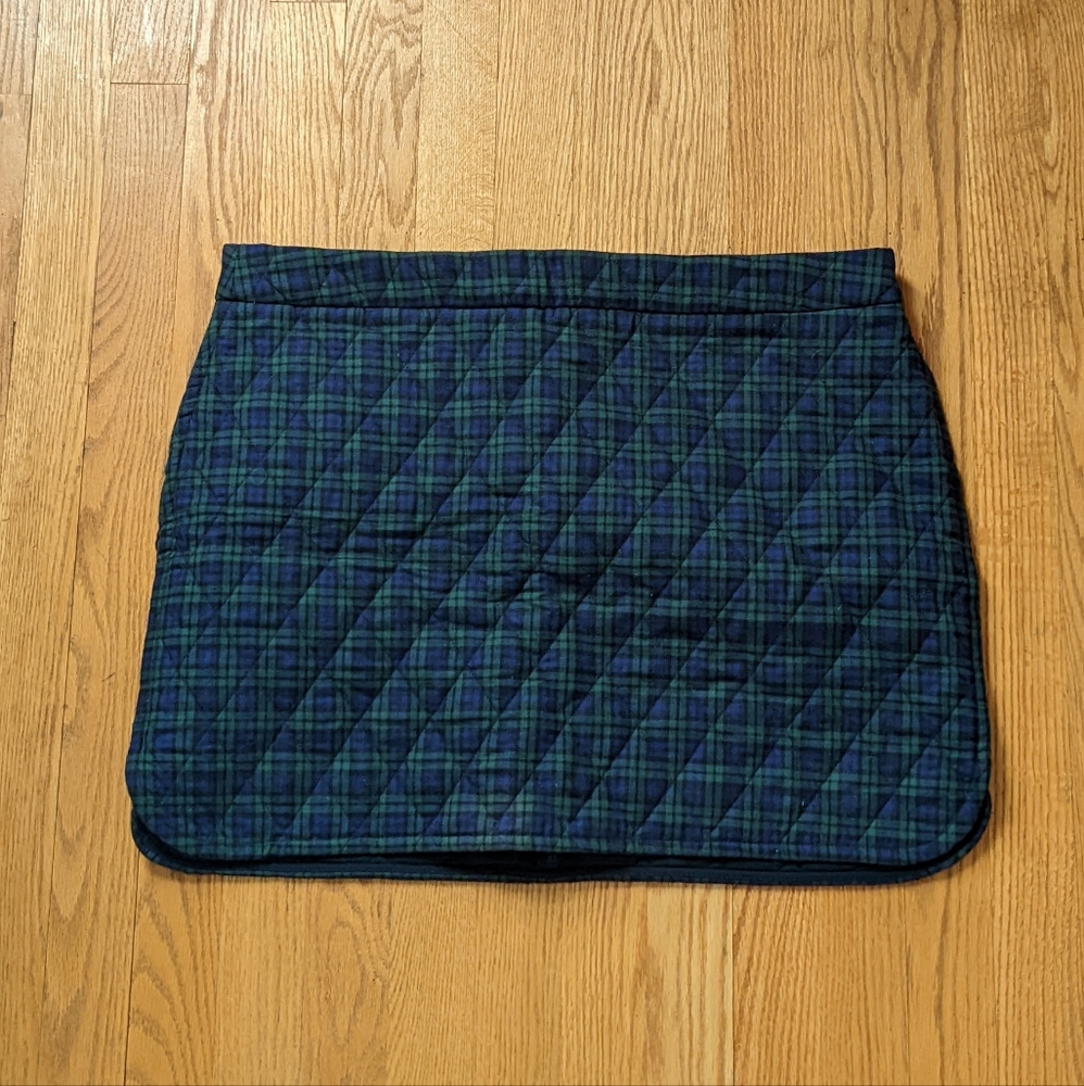 Sezane Quilted Plaid Mini Skirt